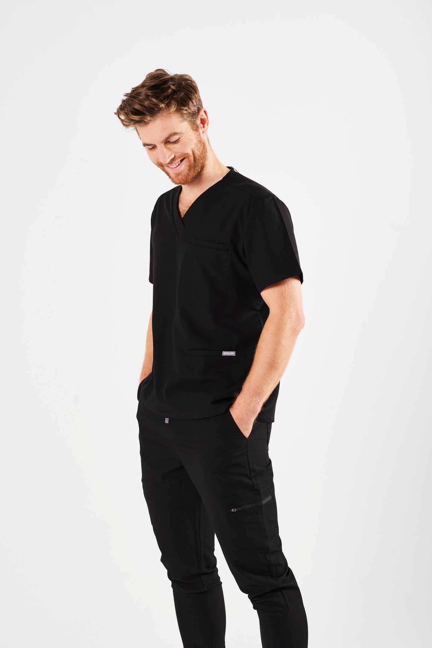 CLASSIC MEN’S JOGGER SCRUB PANTS (BLACK)