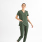 SUPER-SOFT THREE POCKET WOMEN'S SCRUB TOP (KHAKI GREEN)