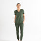 SUPER-SOFT THREE POCKET WOMEN'S SCRUB TOP (KHAKI GREEN)