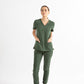 SUPER-SOFT THREE POCKET WOMEN'S SCRUB TOP (KHAKI GREEN)