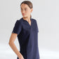 SUPER-SOFT THREE POCKET WOMEN'S SCRUB TOP (NAVY)