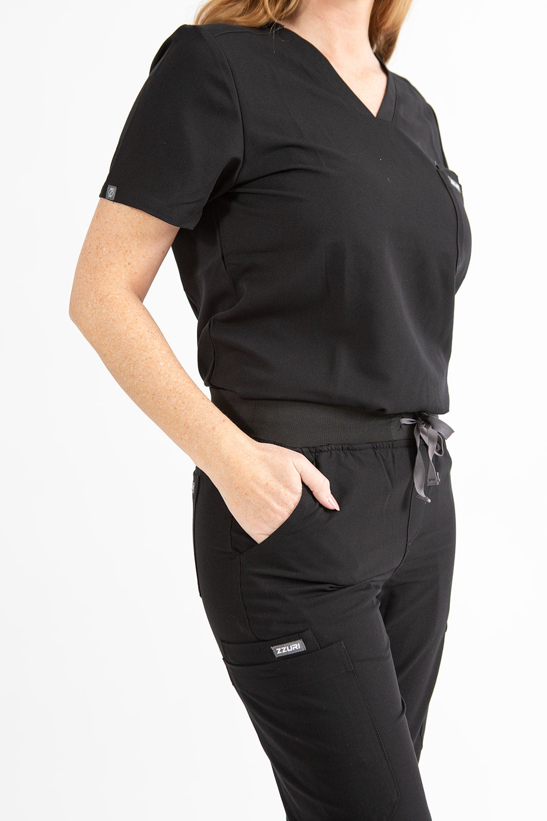 SUPER-SOFT CARGO WOMEN'S SCRUB PANTS (BLACK)