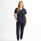 SUPER-SOFT CHEST-POCKETS WOMEN'S SCRUB TOP (NAVY)