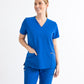 SUPER-SOFT THREE POCKET WOMEN'S SCRUB TOP (ROYAL BLUE)