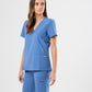 CLASSIC TWO-POCKET WOMEN'S SCRUB TOP (CEIL BLUE)