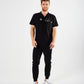CLASSIC V-NECK WITH SIDE POCKETS MEN'S SCRUB TOP (BLACK) - NEW ARRIVALS