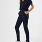 CLASSIC HIGH WAISTED SKINNY STRAIGHT LEG WOMEN'S SCRUB PANTS (NAVY)